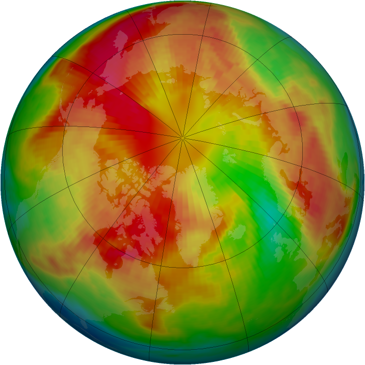 Arctic ozone map for 08 March 1988